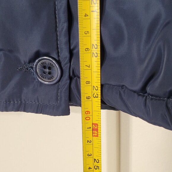 Abril Women's Blue Casual Sleeveless Button & Zipper Front Puffer Jacket Size M - Picture 10 of 13